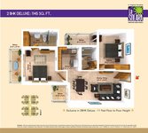 Emenox La Solara Noida Extension 2 BHK Floor Plan