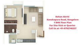 Rohan Akriti Kanakapura Road, Bangalore 1 BHK Floor Plan